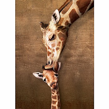 Giraffe Mother's Kiss 1000-piece Puzzle