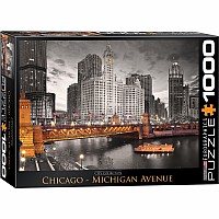 Chicago Michigan Avenue 1000-piece Puzzle