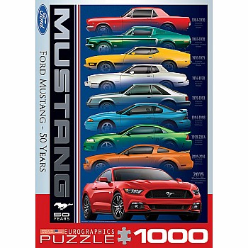 Automotive Evolution Charts - Ford Mustang 50 Years