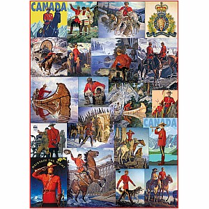 Canadian Vintage Art Puzzles - RCMP Collage