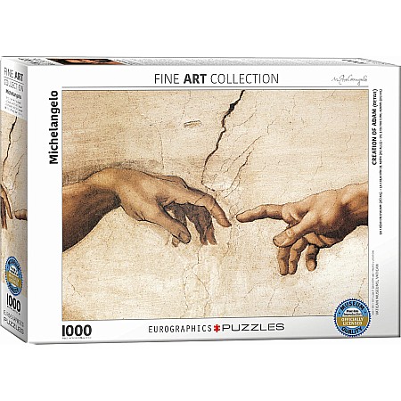 Creation of Adam by Michaelangelo 1000-Piece Puzzle