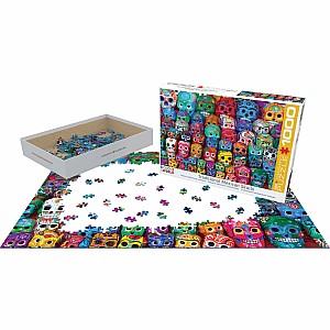 Colors of the World Puzzles - Traditional Mexican Skulls