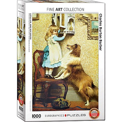 Little Girl and Her Sheltie by Charles Burton Barber 1000-Piece Puzzle