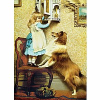 Little Girl and Her Sheltie by Charles Burton Barber 1000-Piece Puzzle