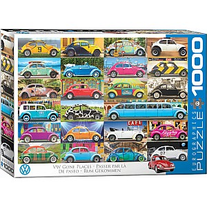The Groovy Volkswagen Puzzles - VW Beetle Gone Places