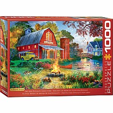 Vibrant Scenery Puzzles - Campfire by the Barn by Dominic Davison