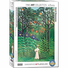 Eurographics Woman Walking In An Exotic Forest 1000 Pc By Rousseau