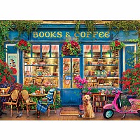 Books  and Coffee 1000-Piece Puzzle Puzzle
