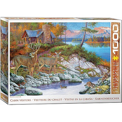Cabin Visitors by Hayden Lambson 1000-Piece Puzzle Puzzle