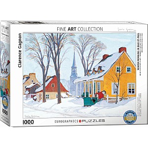 Winter Morning In Baie-st-paul By Clarence Gagnon 1000-piece Puzzle