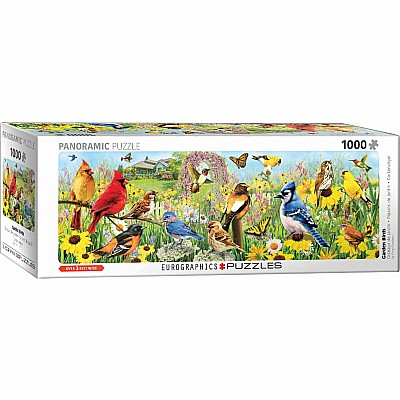 Backyard Birds Panoramic by Greg Giordano 1000-Piece Puzzle.