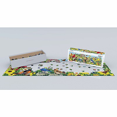 Backyard Birds Panoramic by Greg Giordano 1000-Piece Puzzle.