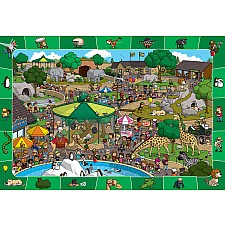 Spot & Find 100 pc Puzzle Game - A Day at the Zoo - Spot & Find