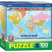 World Map 100-piece Puzzle