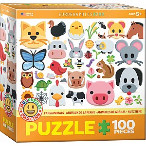 Emojipuzzles for Kids - Farm Animals Emojipuzzles 100pc