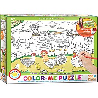 Farm 100-Piece Color-Me Puzzle