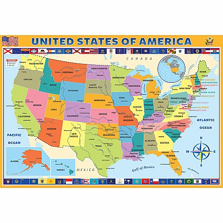 Map of the United States of America 200-Piece Puzzle