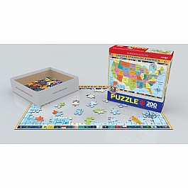 Map of the United States of America 200-Piece Puzzle