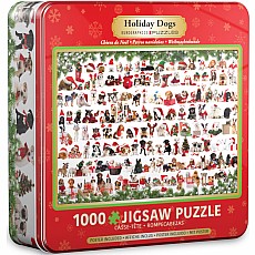 Eurographics Holiday Dogs Tin Puzzle (1000 pc)