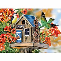 Trumpet Vines  Tree Sparrows By Janene Grende 300-piece Puzzle