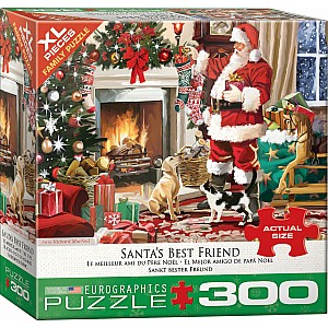 300 pc - XL Puzzle Pieces - Santa's Best Friend by Richard MacNeil