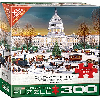 300 pc - XL Puzzle Pieces - Christmas at the Capitol by Carol Dyer