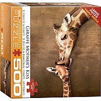 Giraffe Mother's Kiss 500-piece Puzzle
