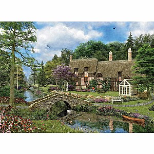 Cobble Walk Cottage 500pc Puzzle Large Pieces  