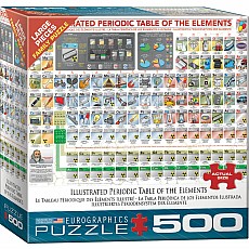 500 pc - Large Puzzle Pieces - Illustrated Periodic Table of the Elements