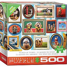 World of Sports by Lucia Heffernan (500 pc - Large Puzzle Pieces)