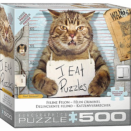 Feline Felon 500-Piece Puzzle (Small box)