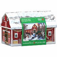 550 pc Christmas Barn Tin puzzle