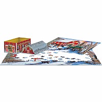  550 pc Christmas Barn Tin puzzle 