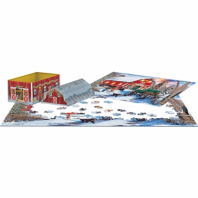 Christmas Barn Tin puzzle (550 pc)