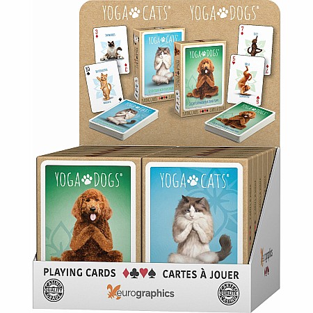 Yoga Cats and Yoga Dogs Playing cards