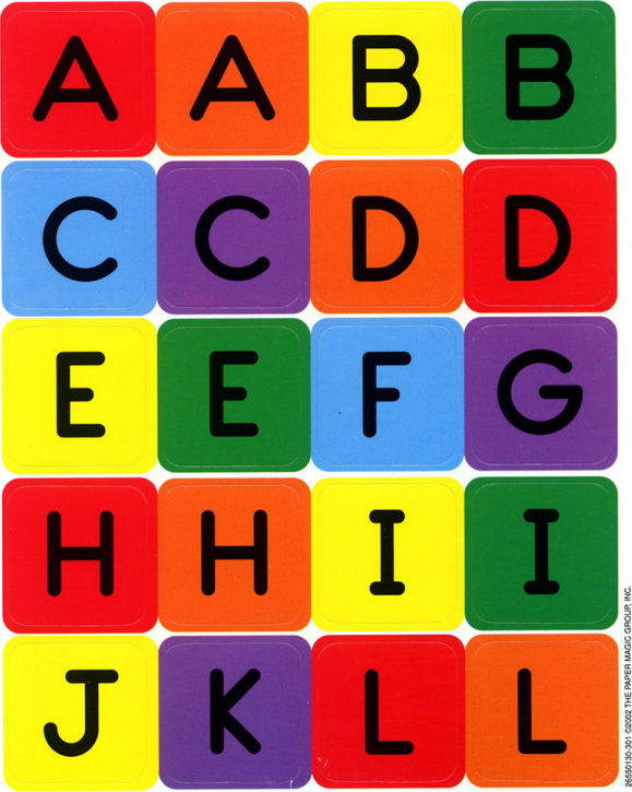 Letters Stickers - Theme from Eureka School Supplies - School Crossing