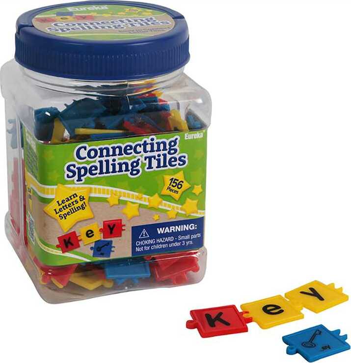 Tub of Connecting Spelling Tiles Manipulatives from Eureka School