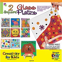 2 Square Glass Plates