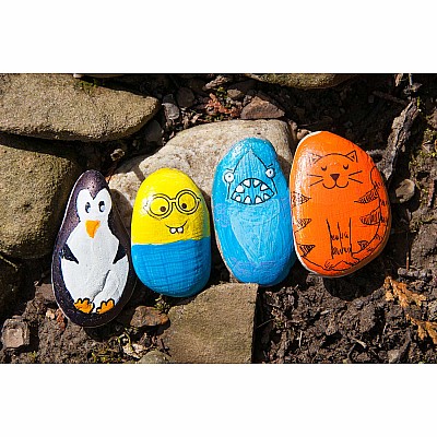 Hide & Seek Rock Painting Kit (weight varies due to natural rocks)