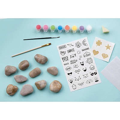 Hide & Seek Rock Painting Kit (weight varies due to natural rocks)