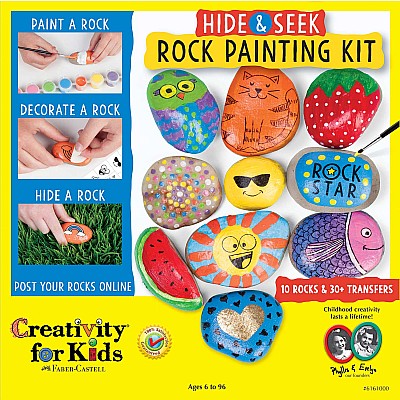 Hide & Seek Rock Painting Kit (weight varies due to natural rocks)