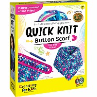Creativity Quick Knit Button Scarf