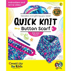 Quick Knit Button Scarf