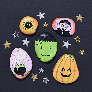 Halloween Hide & Seek Rock Painting