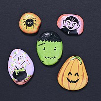 Halloween Hide & Seek Rock Painting