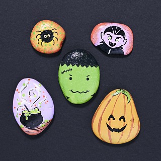 Halloween Hide & Seek Rock Painting