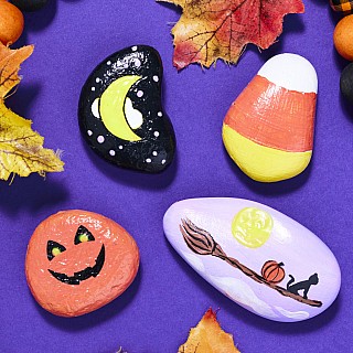 Halloween Hide & Seek Rock Painting