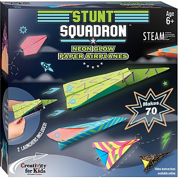 Stunt Squadron Neon Glow Paper Airplanes