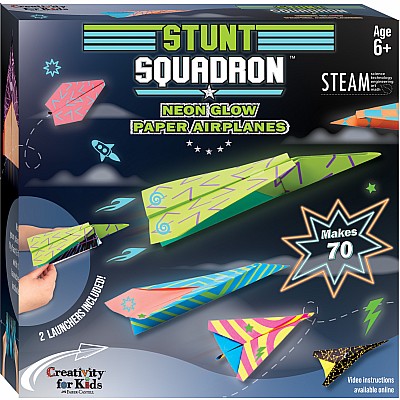 Stunt Squadron Neon Glow Paper Airplanes