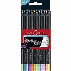 Black Edition Colored Pencils, 12ct Neon + Pastel